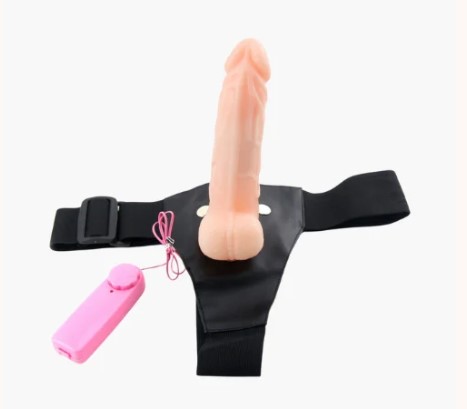 Solid Strap-On Vibrating Dildo