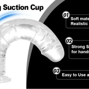 Transparent Dildo Transparent Realistic Dildo with Strong Suction Cup